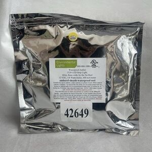 Waterproof Amber 3528 LED StripEnvironmental Lights 60 LEDs/meter 8mm wide NIB